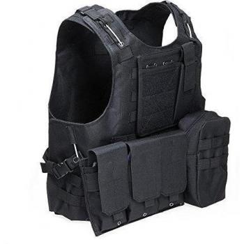 Chalecos Tácticos, Anfibio Chaleco táctico Militar Molle Chaleco Combate Asalto Placa Camuflaje Chaleco del Portador