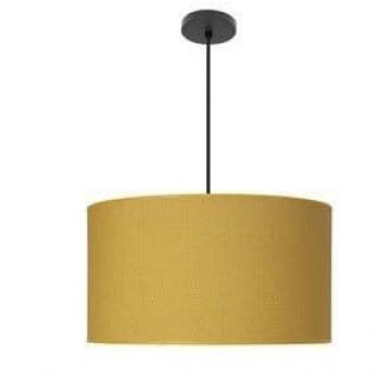 Lámpara Colgante Moderna 3xe27 Negro/Amarillo Rectangular 50x50cm con Difusor
