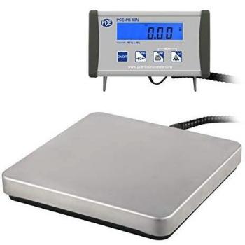 Balanza digital de plataforma para paquetería PCE-PB 60N (Capacidad máxima 60 kg, pantalla LC, conexión USB bidireccional)