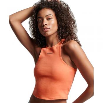 Camiseta técnica sin mangas Code Racer para mujer de Superdry en color naranja