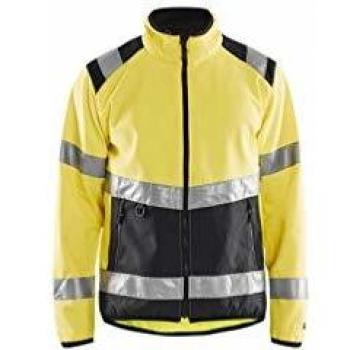 Chaqueta Softshell de Trabajo Alta Visibilidad Amarillo Fluorescente/Negro XL