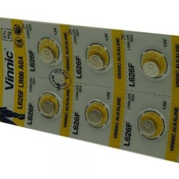 Otech - Pack de 10 Vinnic L626F / LR66 / AG4 1,5 V Alkaline