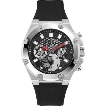 Guess - Reloj de hombre Third Gear GW0334G1 de silicona y correa negra