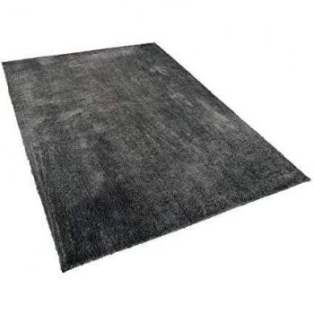 Alfombra Shaggy Gris Claro 140 x 200 cm Poliéster Hecho a Mano Pelo Largo Evren