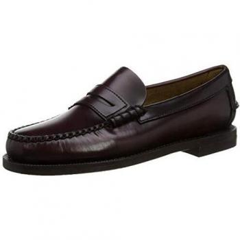 Burgundy Leather Classic Moccasins for Women by Sebago