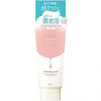 BCL Momo Puri Peach Moist Cleansing Wash 150g - Unisex Hydrating Facial Cleanser