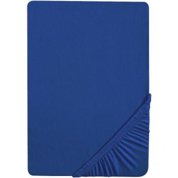 Biberna 2744/288/040 - Sábana bajera ajustable elástica, franela 100% algodón, ultrasuave e extensible, para una cama individual de 90 x 190 cm, hasta 100 x 200 cm, color azul zafiro