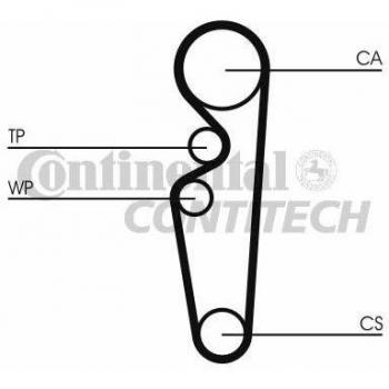 Correa dentada CONTITECH CT729 - Correa dentada de alta calidad, fabricada por Contitech, diseñada para ofrecer un rendimiento óptimo en sistemas de distribución, compatible con una amplia variedad de vehículos, resistente al desgaste y a altas