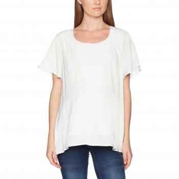 MAMALICIOUS Mlwrappy S/s Woven Top, Camiseta sin Mangas para Mujer, Blanco