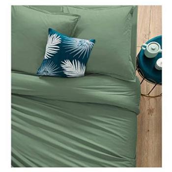 Funda nórdica de algodón verde celadón 140 x 200 cm - Atmosphera