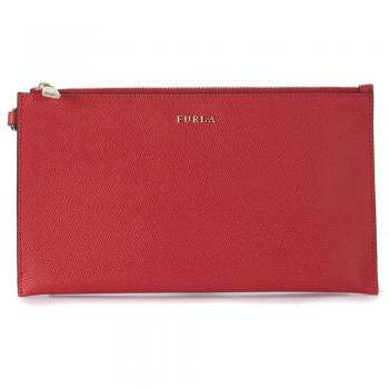 Pochette Furla Babylon in pelle rubino