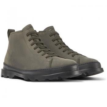 Camper Brutus Men's Ankle Boots - Black Authentic Leather, Comfort and Warmth, Laces and Zipper Closure, Ideal for Winter