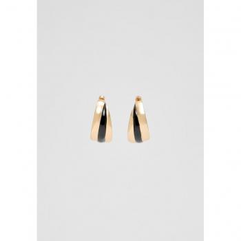 Stradivarius Gold Combined Hoop Earrings OS