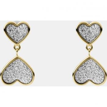 Pendientes de acero inoxidable dorado Fossil Sutton para mujer JF03939710