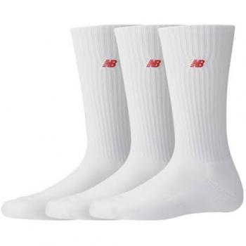 Pack de 3 Calcetines Deportivos Blancos New Balance Patch Logo Crew