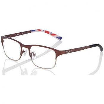 Pepe Jeans Gafas Graduadas PJ 2033 C2 Armazones para Hombre Marrones con lentes recetados, tamaño 46