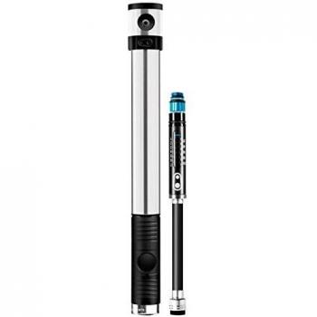 Crankbrothers Klic Hv Bomba con manómetro para Bicicleta Unisex, Adulto, Plateada