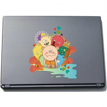 pinkelephant Indigos UG clm024-210 - Pegatina para Ordenador portátil, diseño Funny Little Monster Unique Human, 210 x 191 mm