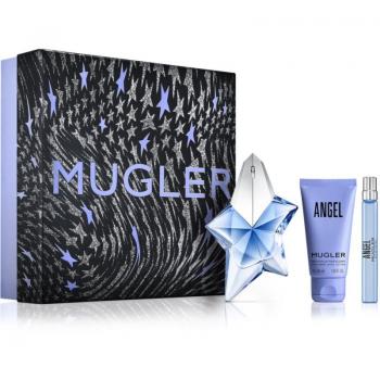 Mugler Angel Eau De Parfum 50ml Gift Set - Estuche de regalo que incluye un perfume de 50 ml, un mini perfume de 10 ml y una loción corporal de 50 ml