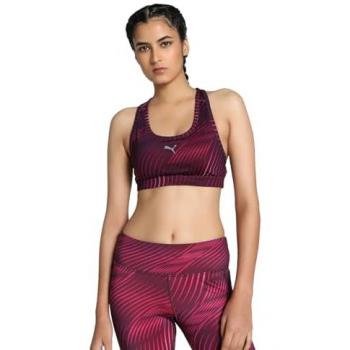 Sujetador deportivo Puma 4KEEPS de media intensidad para mujer en negro y rosa