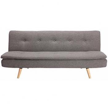 Sofá convertible diseño escandinavo 3 plazas gris oscuro SENSO