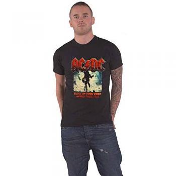 AC/DC Men's Metallic T-Shirt - Blow Up Your Video - ROCK OFF S