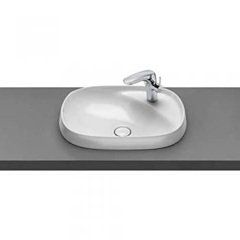 Lavabo de Fineceramic de encimera Beyond Roca, 58,5 x 45 x 16 centímetros, color blanco