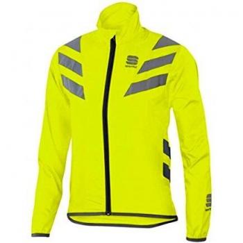 Sportful - Reflex Jacket Junior, color amarillo,plateado, talla 8 Y