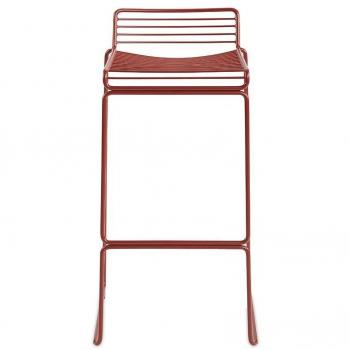 Hee - Taburete de bar 75 rojo herrumbre/lacado/44x47x86cm/altura del asiento: 75cm/para interior y exterior