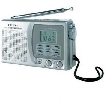 Coby CXCB91 - Radio (Personal, Digital, AM, FM, SW, LCD, 3.5 mm, 129.5 mm) Plata
