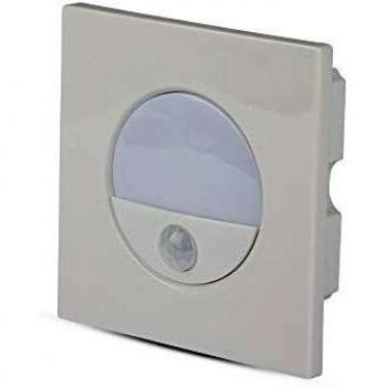 Foco LED Segnapasso Cuadrado 3W con Sensor de Movimiento Blanco Neutro IP20 para Instalación Empotrada 86x86