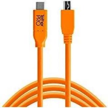 Tether Tools USB-C to Micro-B 2.0 Cable, 5-Pin, 4.60m, Orange