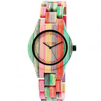 Reloj de Cuarzo Raptor® para Mujer con Pulsera de Bambú