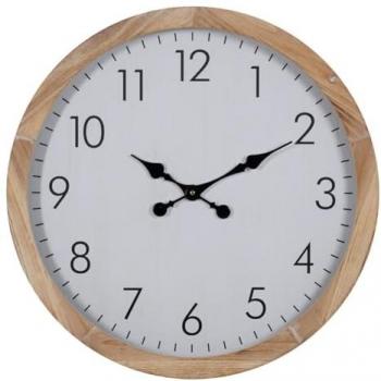 Reloj de Pared Blanco Madera 60 x 60 x 6,5 cm