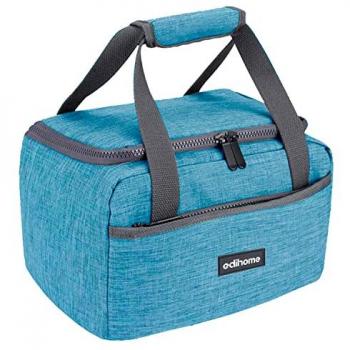Bolsa Térmica Porta Alimentos Edihome 8L, Fiambrera Portátil para Oficina y Acampada, Disponible en Azul, Beige y Gris
