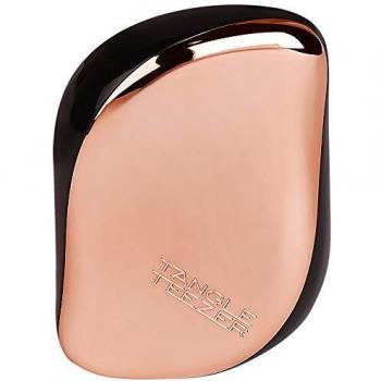 Tangle Teezer | The Compact Styler Detangling Hairbrush for Wet & Dry Hair | Perfect for Traveling & On the Go | Rose Gold Black