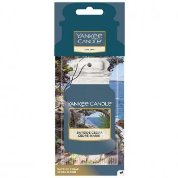 Ambientador para coche Yankee Candle Bayside Cedar - Tarro de papel, aroma fresco y duradero