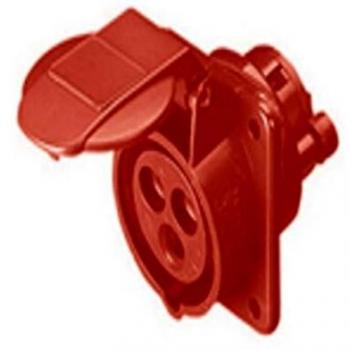 Presa Fija de Empotrar IP44 3P+T 16A 380-415V 50/60Hz Rojo con Cablaggio a Vite