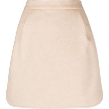Max Mara Women's Wool Mini Skirt in Beige | Size 40 | 11063636600BOBBIO002