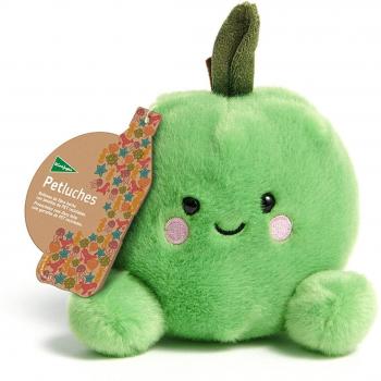 Manzana de peluche sostenible con relleno orgánico y tejido ecológico