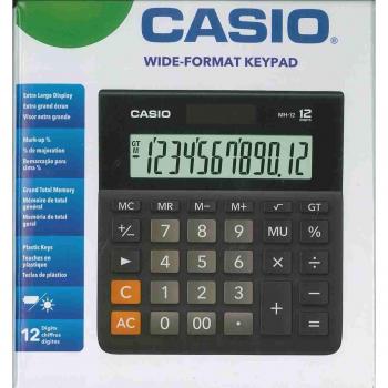 Calculadora de Sobremesa Casio MH-12 con 12 Dígitos, Color Negro