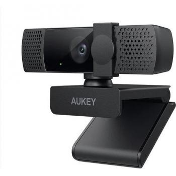 Aukey PC-LM7 Cámara Web Autofocus Full HD 1920 x 1080 Pixeles USB con Sensor CMOS de 1/3 Color Negro