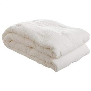 Manta 135 x 185 cm Crema Bigbuy Home