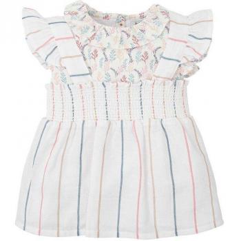 Conjunto de blusa estampada y vestido multicolor