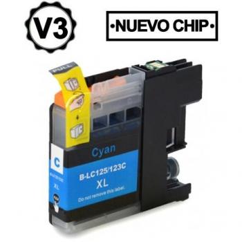 Compatible Brother LC123XL/LC121XL Cyan Cartucho de Tinta Genérico - Sustituto para LC123C/LC121C