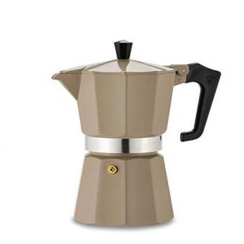 Cafetera Moka Pezzetti 1361V Beige - 3 Tazas de Aluminio
