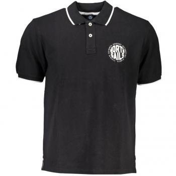 North Sails Black Cotton Polo Shirt - XL with Contrast Details