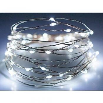 IDEAL STORE Micro-LED 20 Luces Metal Blanco