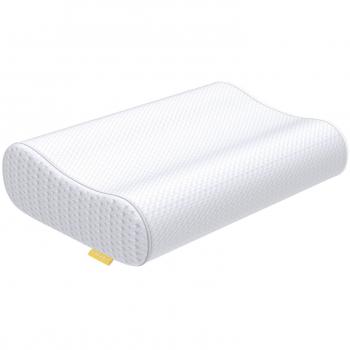 UTTU Almohada Viscoelastica, Almohada Cervical Antiacaros con Altura Ajustable, Almohada Ortopedica Diseño Ergonómico Terapéutico Reduce Dolores Cervicales, Funda de Bambú Extraíble y Lavable