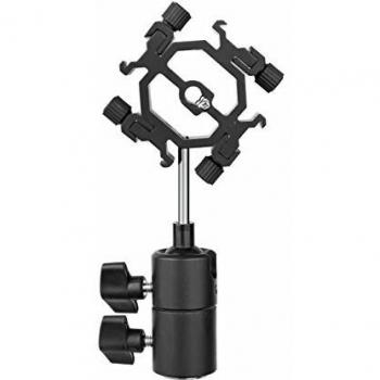 Bresser JM de 40 Flash Soporte con articulación esférica para 4 Cámara Flash Negro